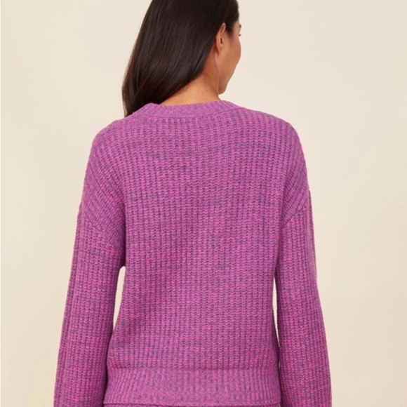 Monrow Women's Wool Cashmere Spacedye Sweater Acai MONROW – Medium – NWT - Picture 2 of 8